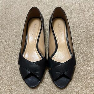 Talbots Tegan open toe wedge shoe